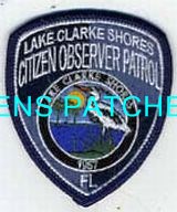 FLORIDA,LAKE CLARKE SHORES POLICE CITIZEN OBSERVER HAT PATCH 1_wm